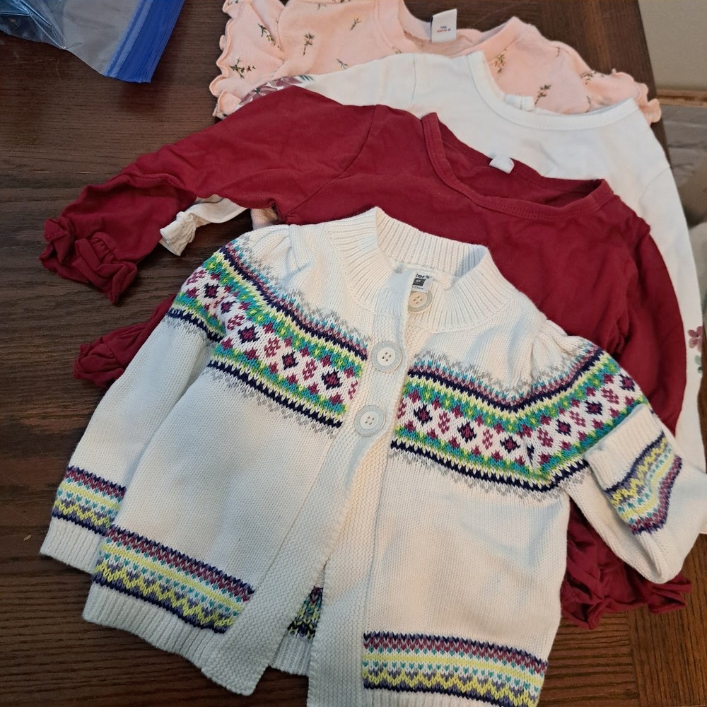 Toddler Girls Top Bundle Carters Cardigan Little Lass Floral Peplum 18M 24M 100
